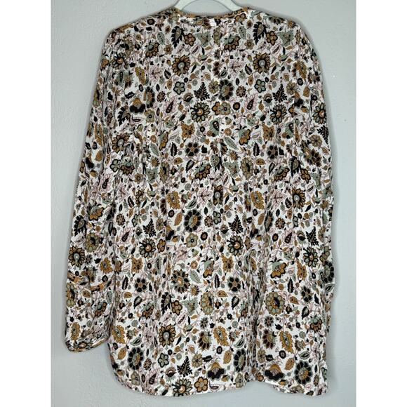 ALC Silk Floral Paisley Long Sleeve Blouse Size 6 - Picture 7 of 9